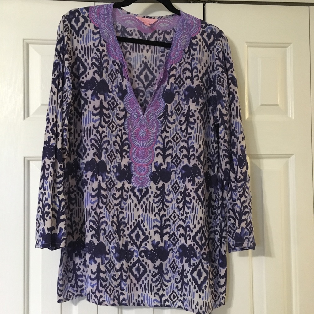 Lilly Pulitzer satin shirt